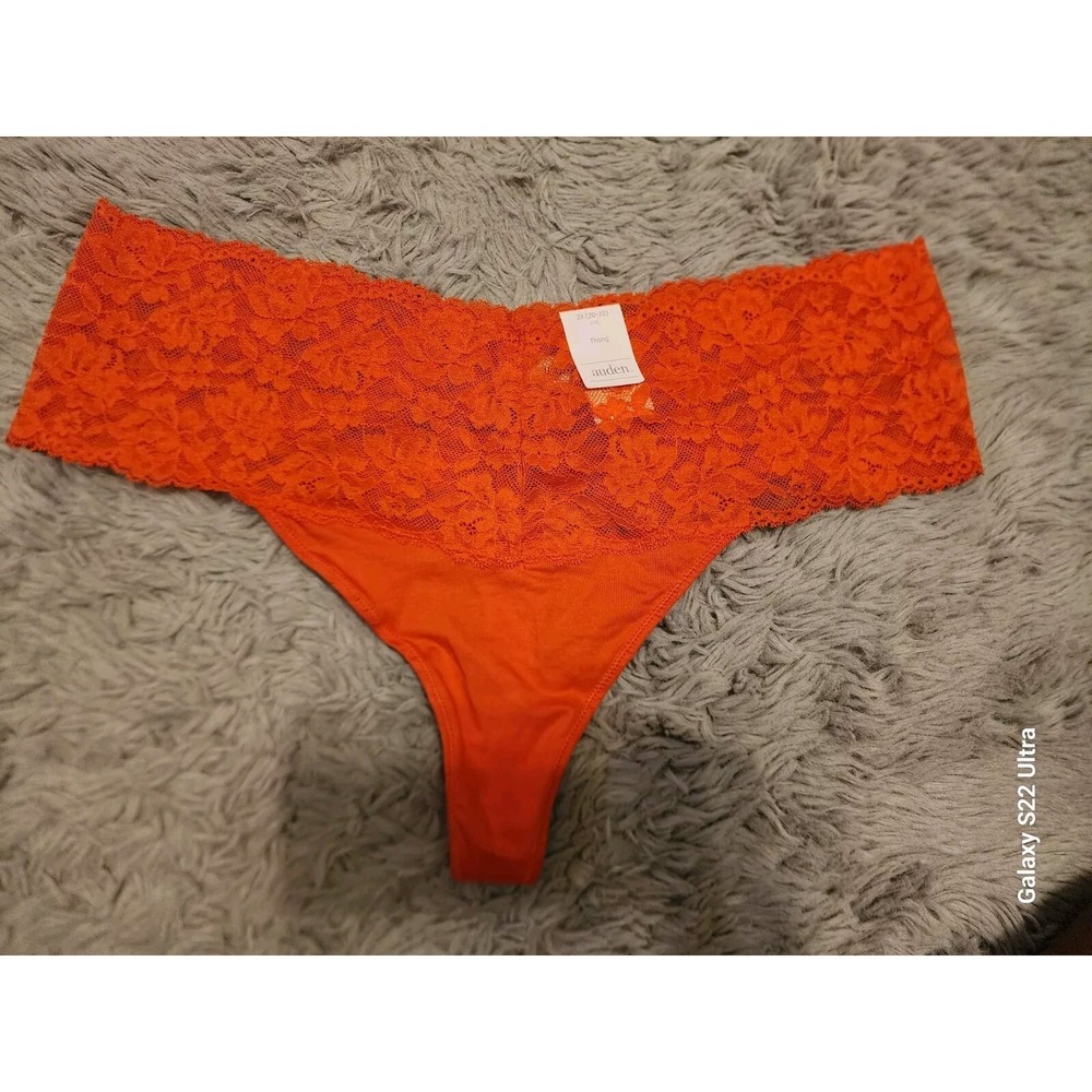 Auden Orange Color Thong Size 2x - Picture 2 of 3